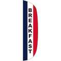 "BREAKFAST" 3' x 15' Stationary Message Flutter Flag